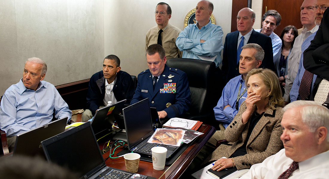 Obama and Biden await updates on bin Laden